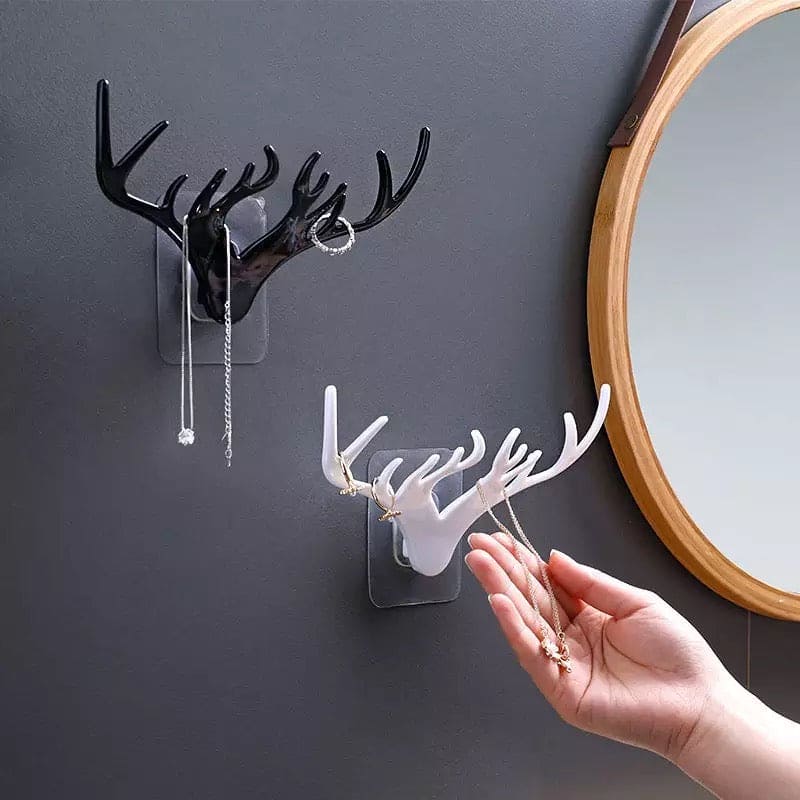 Set Of 3 Crystal Deer Antler Hook, Crystal Clear Wall Hanging Hooks, Punch-free Hats Keychains Hanging Hook With Sticky Wall Set Of 3 Crystal Deer Antler Hook, Crystal Clear Wall Hanging Hooks, Punch-free Hats Keychains Hanging Hook With Sticky Wall